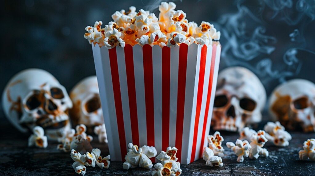 popcorn and skulls 